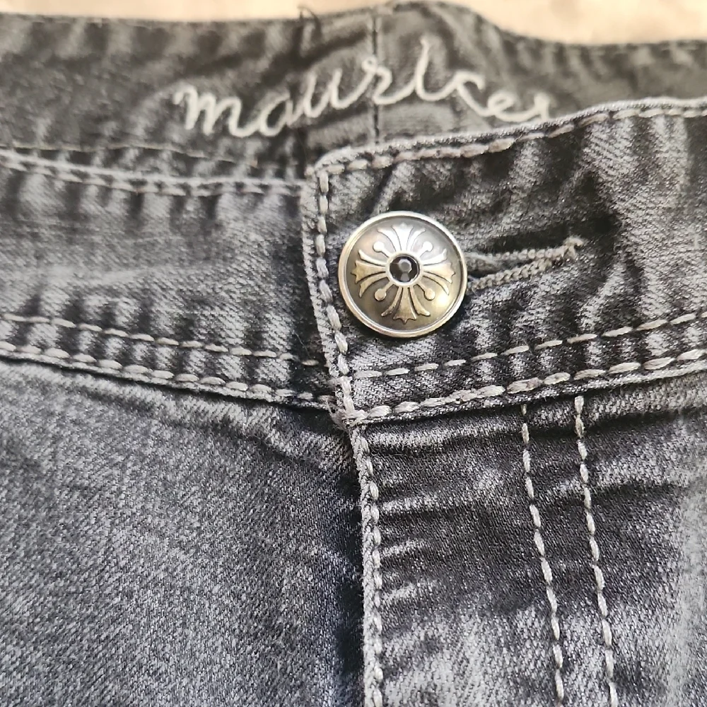 Black Sequin Backed Distressed Women Jeans - Picture 4 of 14